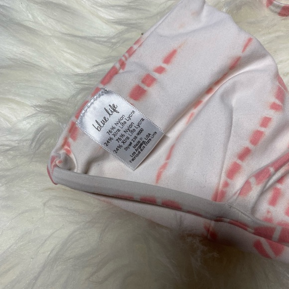 Blue Life Island Fever Bikini Top Tye Dye White Peach Size Medium M - Picture 8 of 8